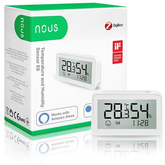 Termometru inteligent cu măsurarea umidității NOUS E6 ZigBee Tuya